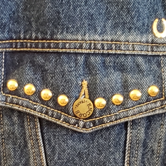 Encore Custom denim studded jacket  Medium - Picture 7 of 15